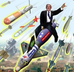 Буш верхом на ракете